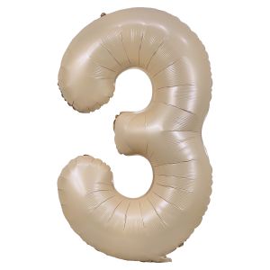 34" Caramel Number 3 Airise Balloon