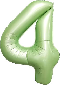 34" Matte Green Number 4 Balloon