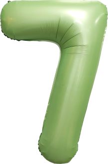 34" Matte Green Number 7 Balloon
