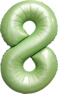 34" Matte Green Number 8 Balloon