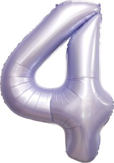 34" Matte Lilac Number 4 Balloon