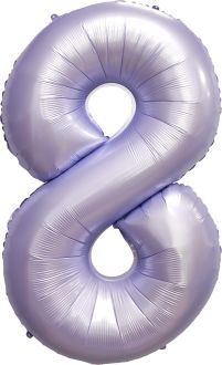 34" Matte Lilac Number 8 Balloon