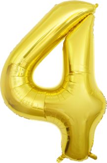 53" Gold Number 4 Balloon