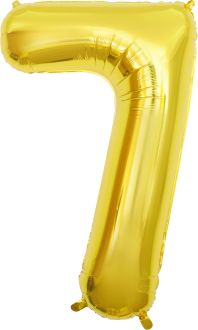 53" Gold Number 7 Balloon