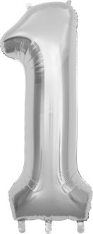 53" Silver Number 1 Balloon