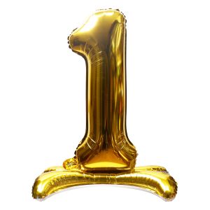 16" Stand Up Gold Number 1 Balloon