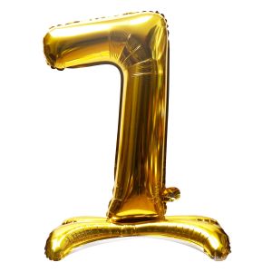 16" Stand Up Gold Number 7 Balloon