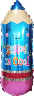 29" School is Cool Blue Pencil with Eraser Balloon