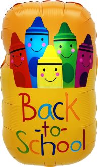 25" Back to School Crayon Box Balloon