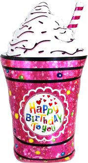 31" Happy Birthday to You Milkshake Balloon