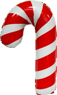 38" Candy Cane Red Balloon