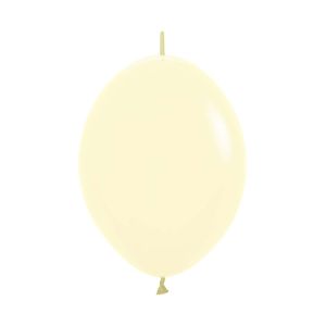 06" Pastel Matte Yellow Link-O-Loons (50pcs) Sempertex Balloons