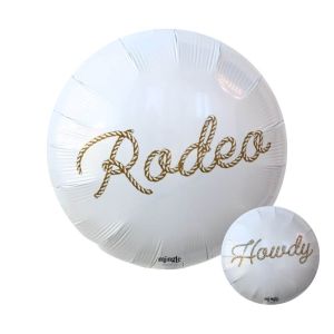 18" Rodeo Script Brown Balloon