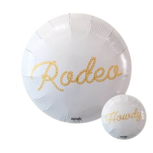 18" Rodeo Script Gold (non-packaged) Balloon