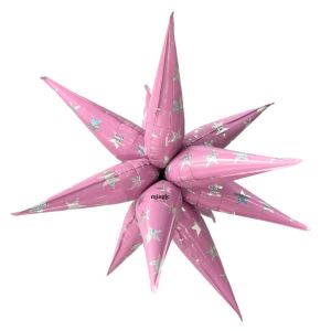 32" Pink Sparkle Starburst Balloon