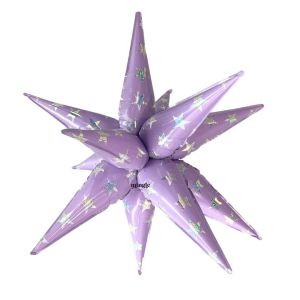 32" Purple Sparkle Starburst Balloon