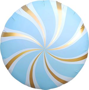 18" Candy Swirl Pastel Blue Balloon
