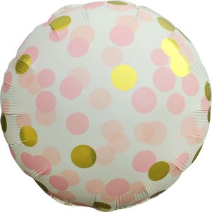 18" Matte Pink Polka Dots Balloon