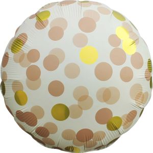 18" Matte Brown Polka Dots Balloon