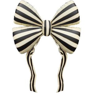 42" Black Ribbon Bow Balloon