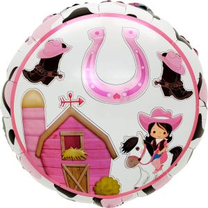 18" Western Cowgirl Balloon