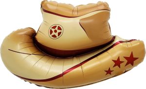 24" Sheriff Cowboy Hat Foil Balloon