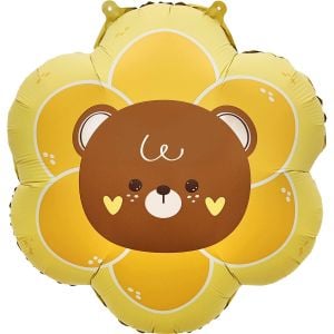 18" Sunny Teddy Bear Flower Balloon