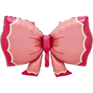 35" Matte Pink and Fuchsia Bow Balloon