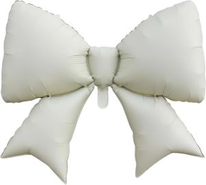 38" Matte White Bow Balloon