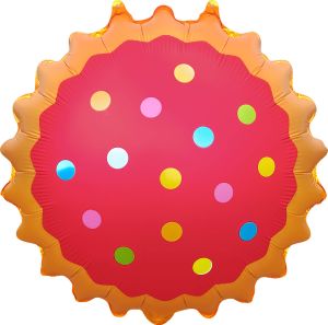 18" Sun Red with Polka Dots Balloon