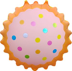 18" Sun Pink with Polka Dots Balloon