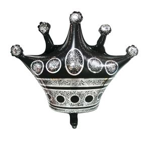 25" Black Crown Balloon