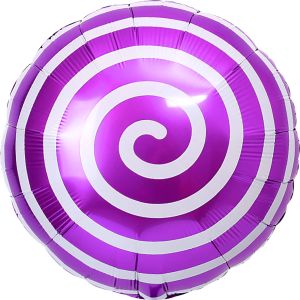 18" Candy Spiral Purple Balloon