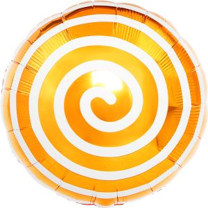 18" Candy Spiral Orange Balloon