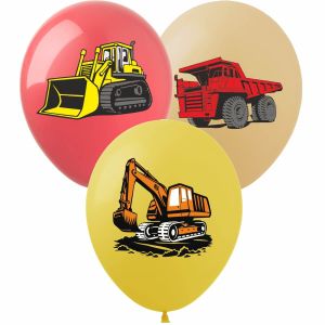 12" Construction Vehicle Assortment (50pcs) Balloons