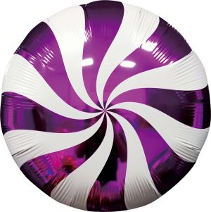 18" Candy Swirl Purple Balloon