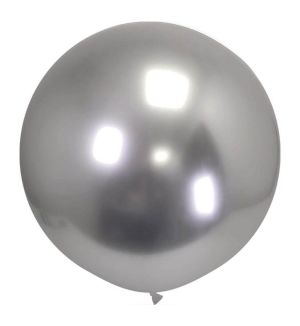 19" Polished Silver (10pcs) ProLatex Balloons