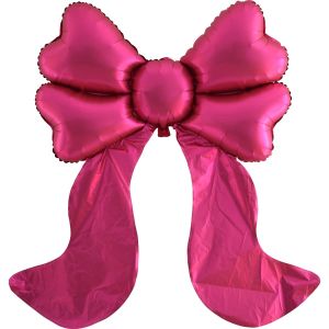 59" Fuchsia Ribbon Bow Balloon
