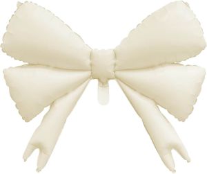 30" Matte Cream Bow Balloon