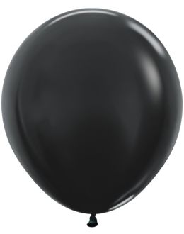 18" Metallic Black (25pcs) Sempertex Balloons