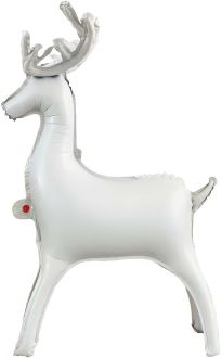 32" Standing Reindeer White Balloon