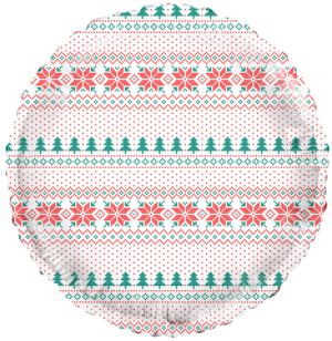 18" Ugly Sweater Print Balloon