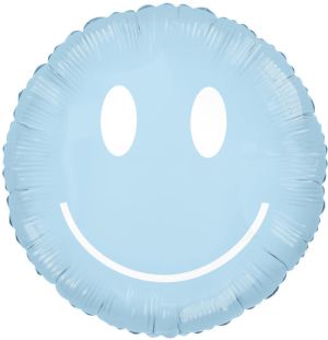 30" Friendly Smile Blue Balloon