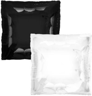 24" Square 2-sided Black and White Balloon