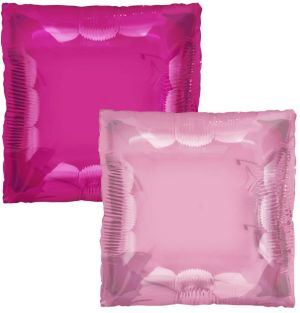 24" Square 2-sided Hot Pink and Baby Pink Balloon