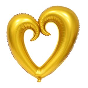 31" Linking Heart Gold Balloon