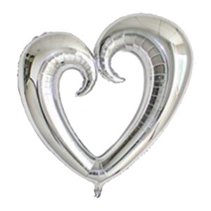 31" Linking Heart Silver Balloon