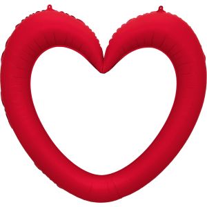 35" Linking Ring Heart Red Balloon