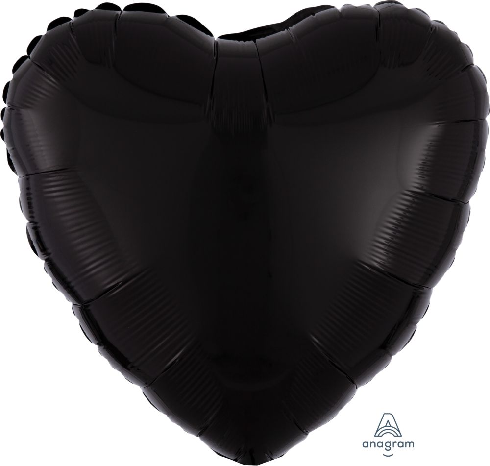 18" Black Heart Balloon