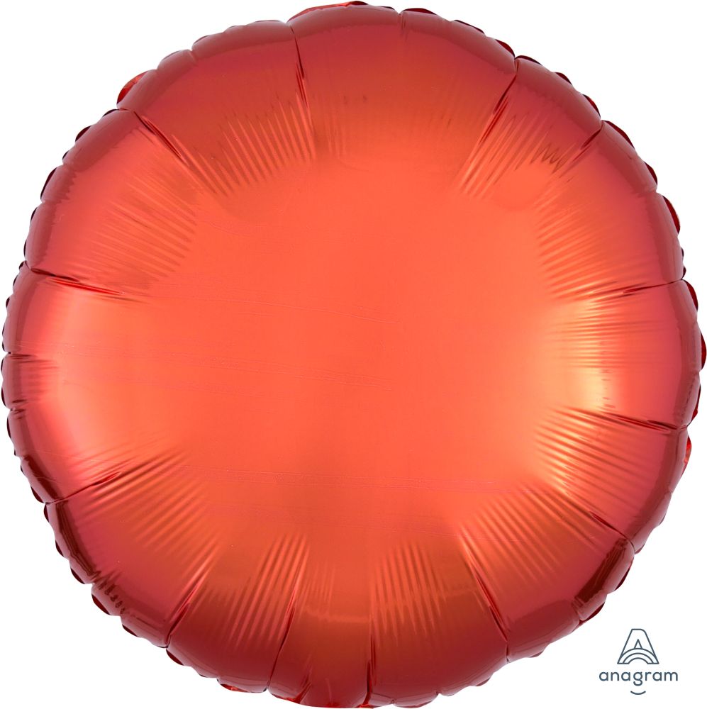 18" Metallic Orange Circle Balloon